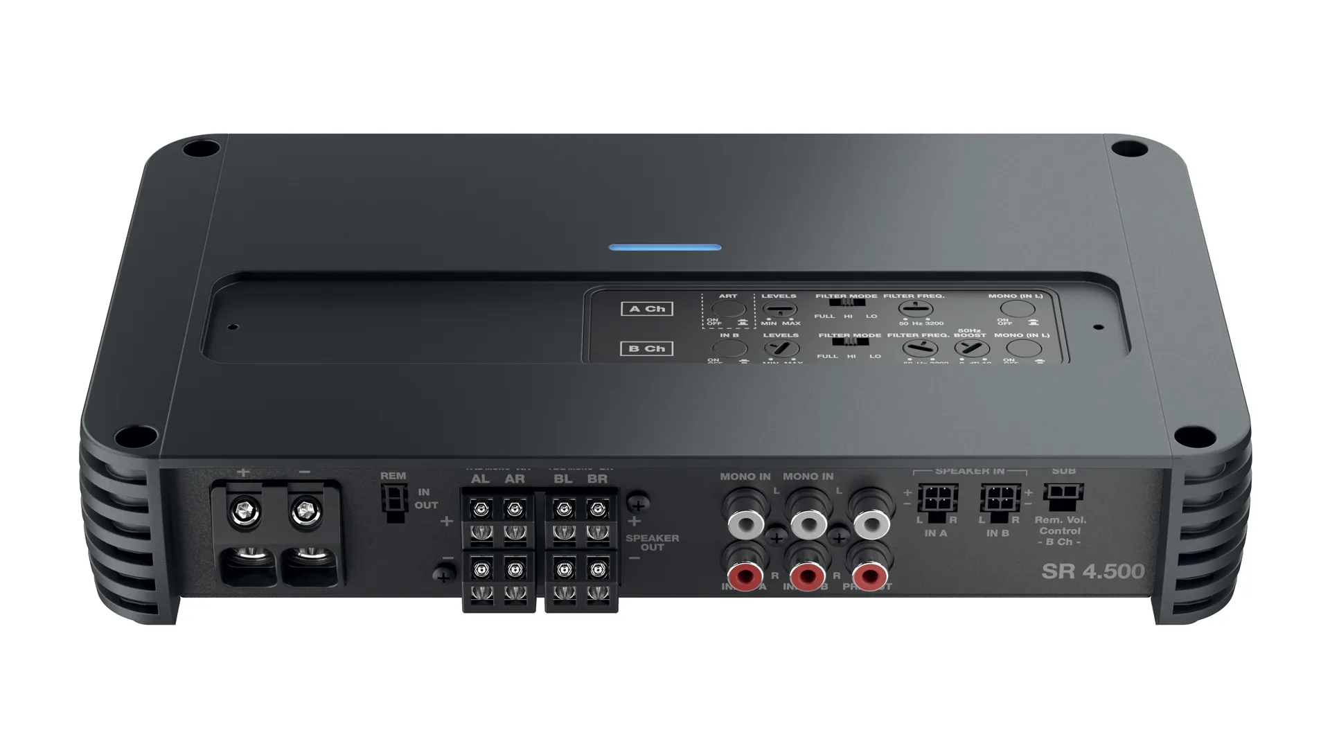 Audison SR 4.500 – Amply 4 kênh công suất lớn, linh hoạt cho hệ âm thanh ô tô