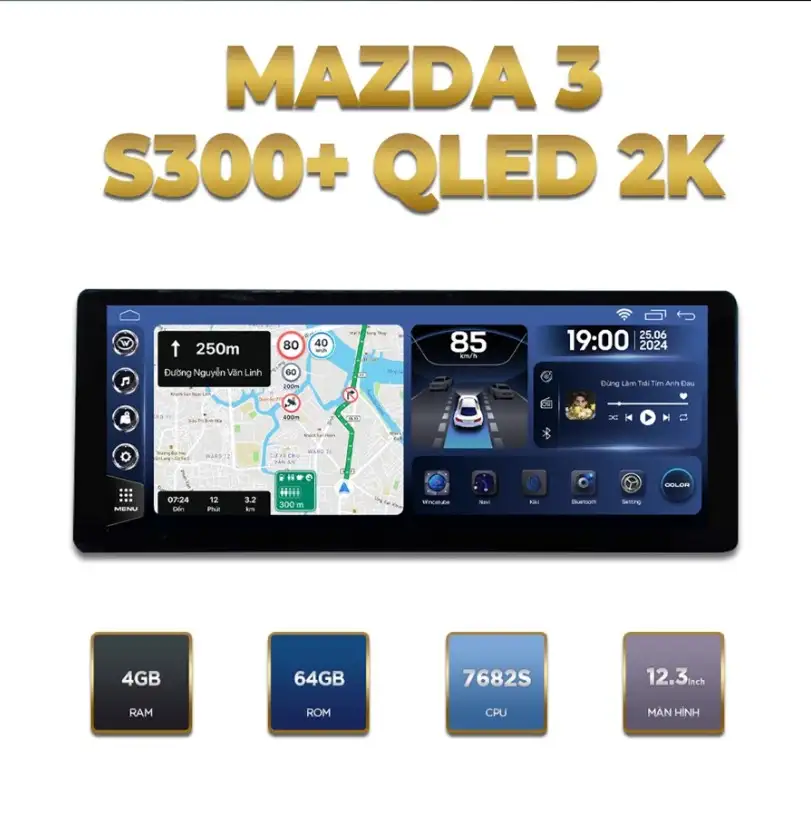 Màn Hình Android Mazda 3 2020-2022 S300+ QLED 2K