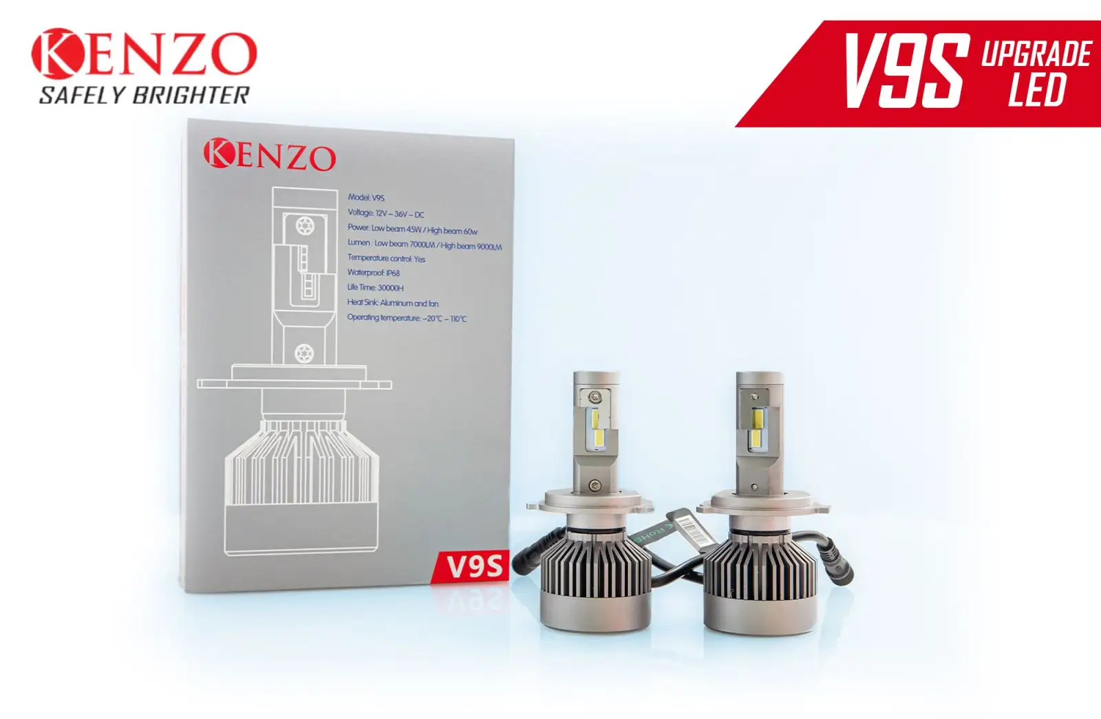 Đèn LED Kenzo V9S – Bóng LED Ô Tô Hiệu Suất Cao Ánh Sáng Mạnh Mẽ