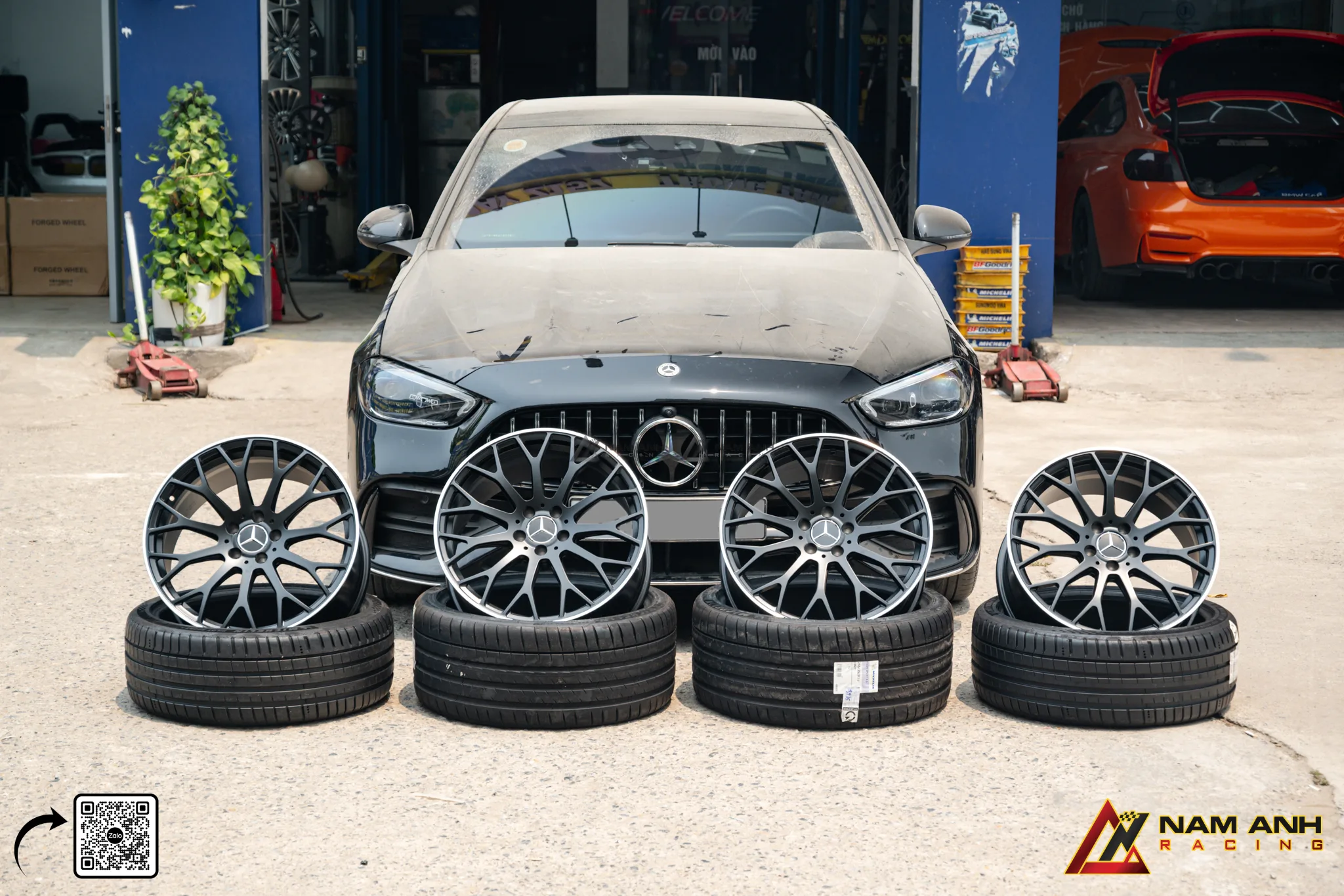 Nâng cấp xe Mercedes C300, Nâng Cấp Calang AMG, Mâm C63 Và Lốp Michelin Pilot Sport