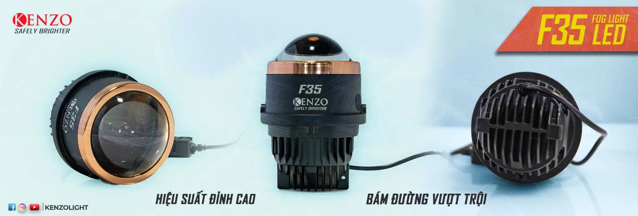 Bi LED Gầm Kenzo F35 – Bi Gầm Hiệu Suất Cao Bám Đường Vượt Trội