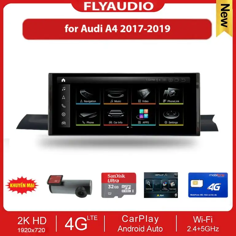 MÀN HÌNH FLY AUDIO AUDI A4 2017-2019