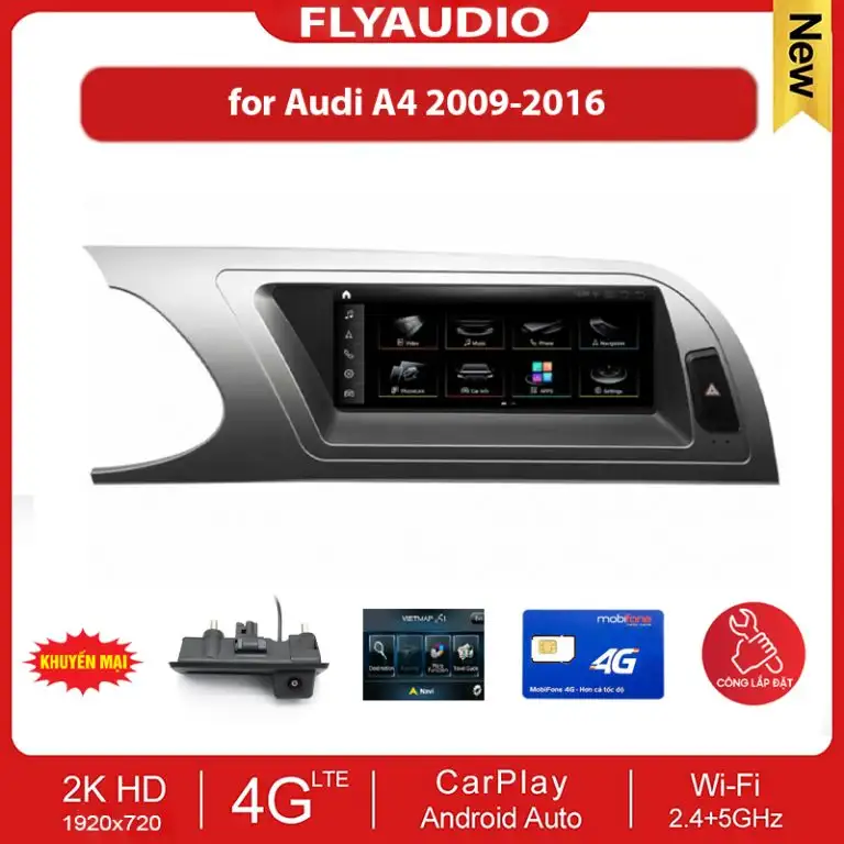 MÀN HÌNH FLY-AUDIO AUDI A4 8.8INCH (2009-2016)