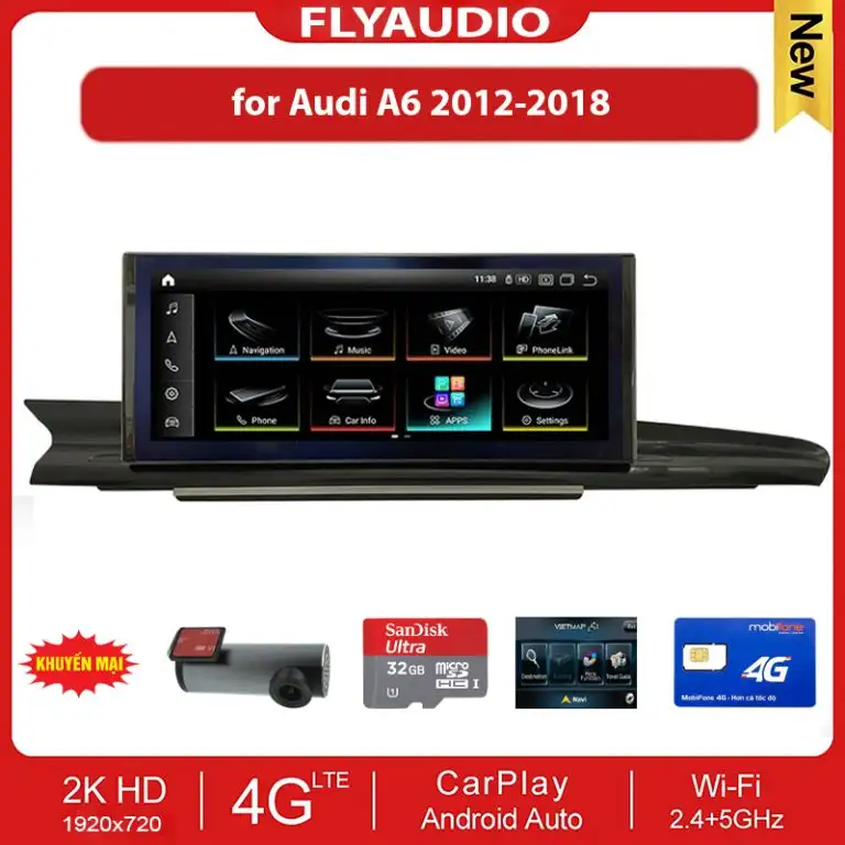 MÀN HÌNH FLY AUDIO AUDI A6 2012-2018