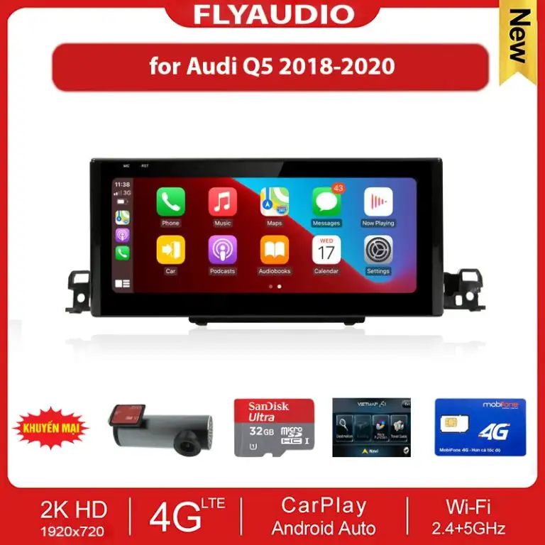 MÀN HÌNH FLY AUDIO AUDI Q5 2018-2020