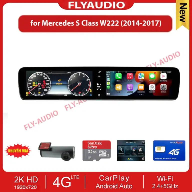MÀN HÌNH FLY-AUDIO MERCEDES-BENZ S CLASS W222 (2014-2017)
