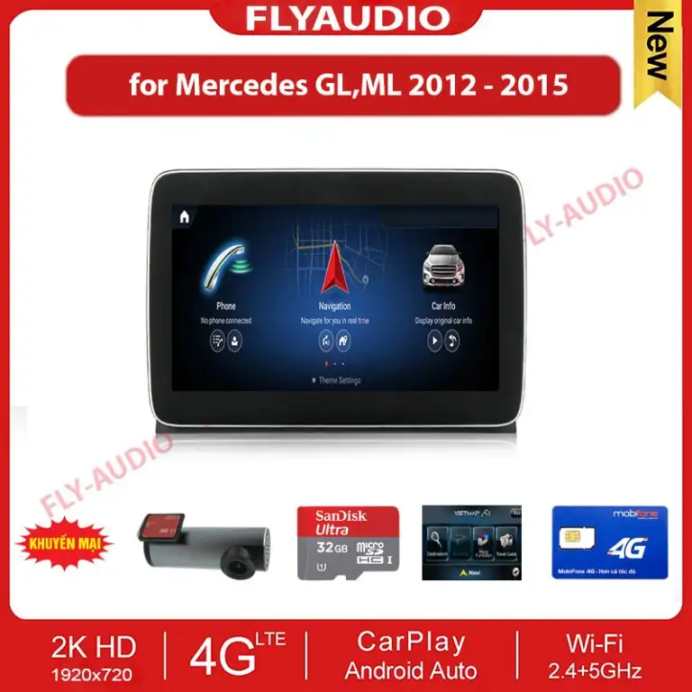 MÀN HÌNH FLY-AUDIO MERCEDES GL,ML (2012-2015)