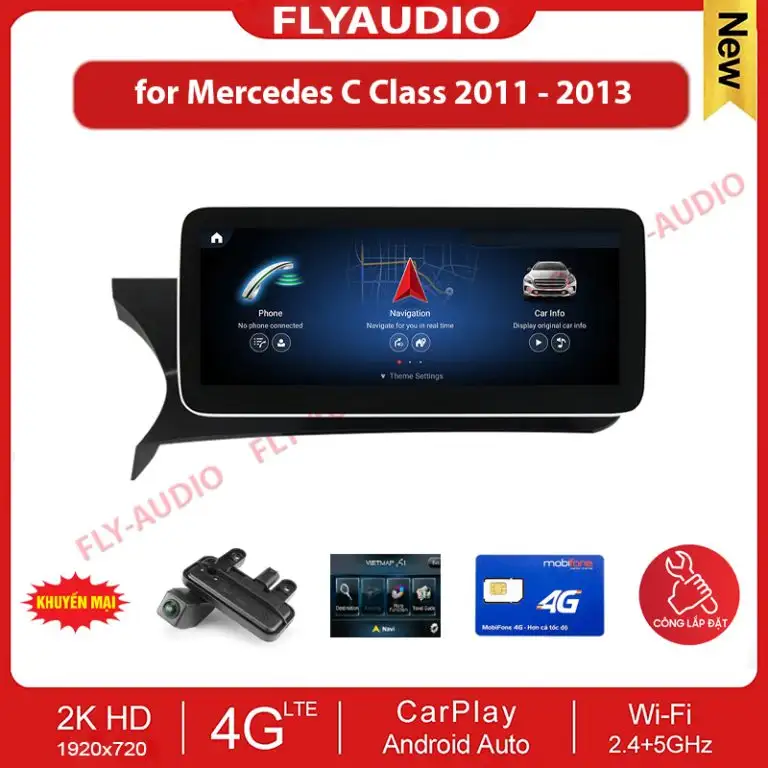 MÀN HÌNH FLY-AUDIO MERCEDES-BENZ C CLASS 2011-2015