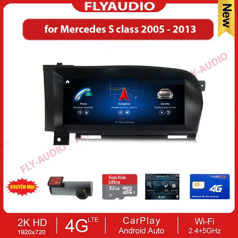 MÀN HÌNH FLY AUDIO MERCEDES-BENZ S CLASS 2005-2013