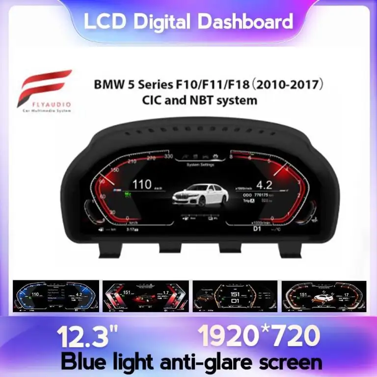 Màn Hình ODO LCD BMW 5 Series F10/F11 2010-2017 – Đồng Hồ Điện Tử Full LCD Cao Cấp