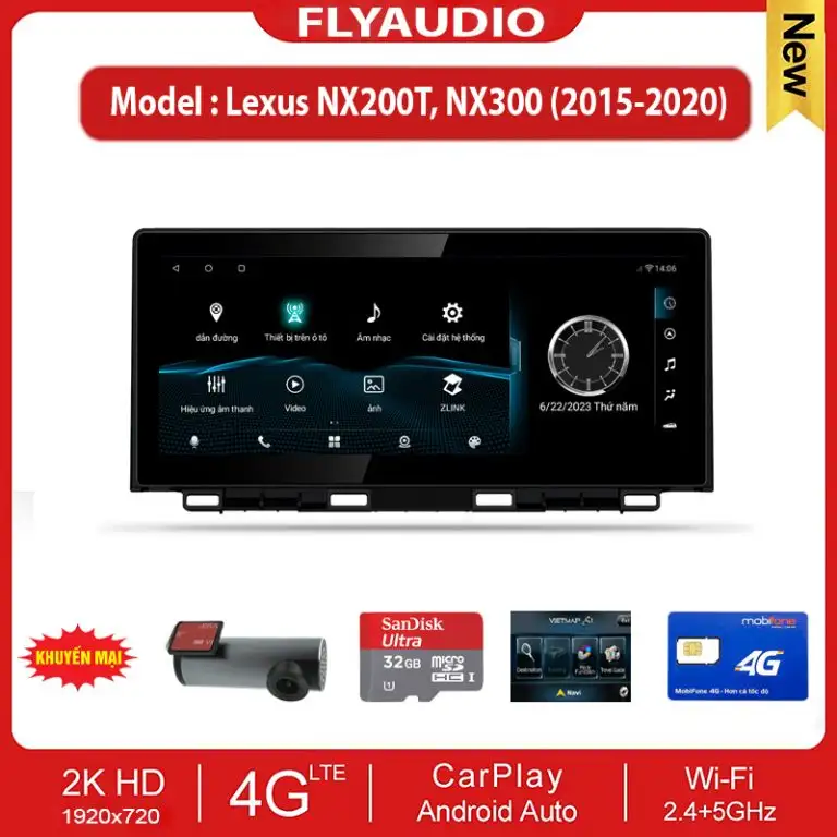 MÀN HÌNH FLY AUDIO LEXUS NX200T, NX300 (2015-2020)