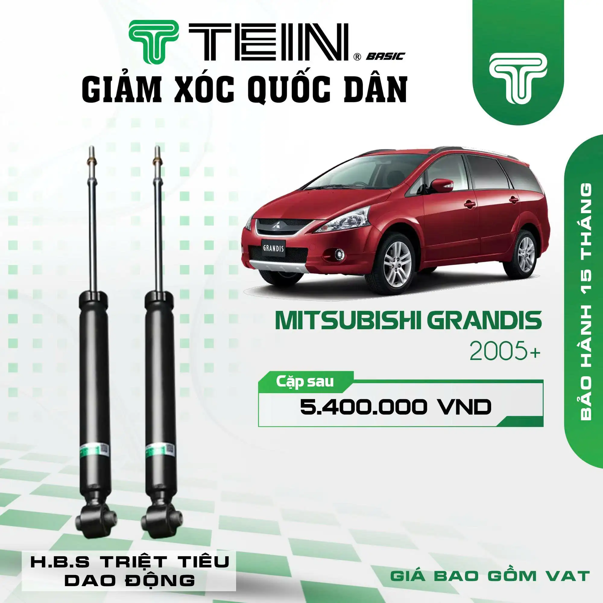 GIẢM XÓC CHO XE MITSUBISHI GRANDIS (2005+) TEIN BASIC