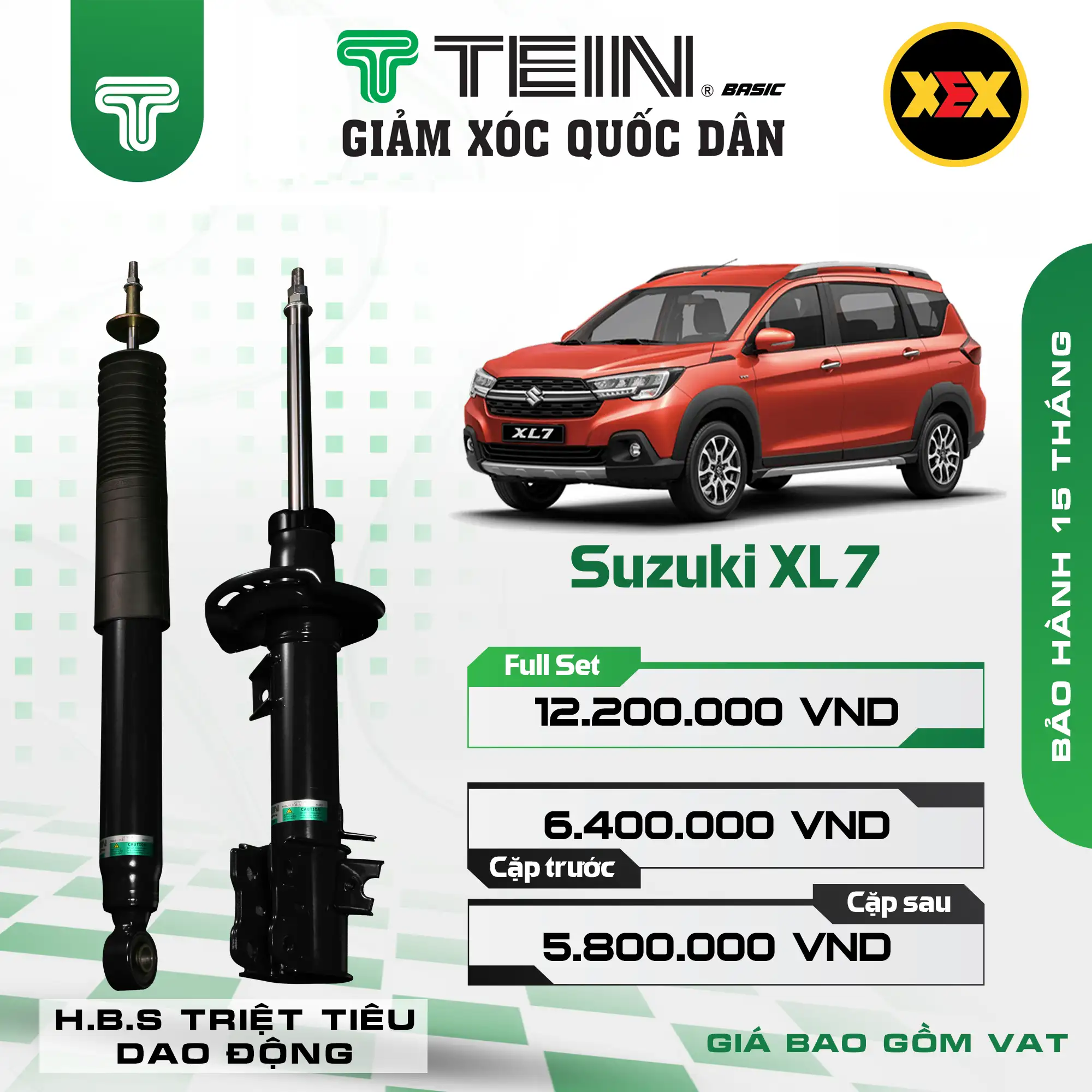 GIẢM XÓC SUZUKI XL7 (2020+) TEIN BASIC