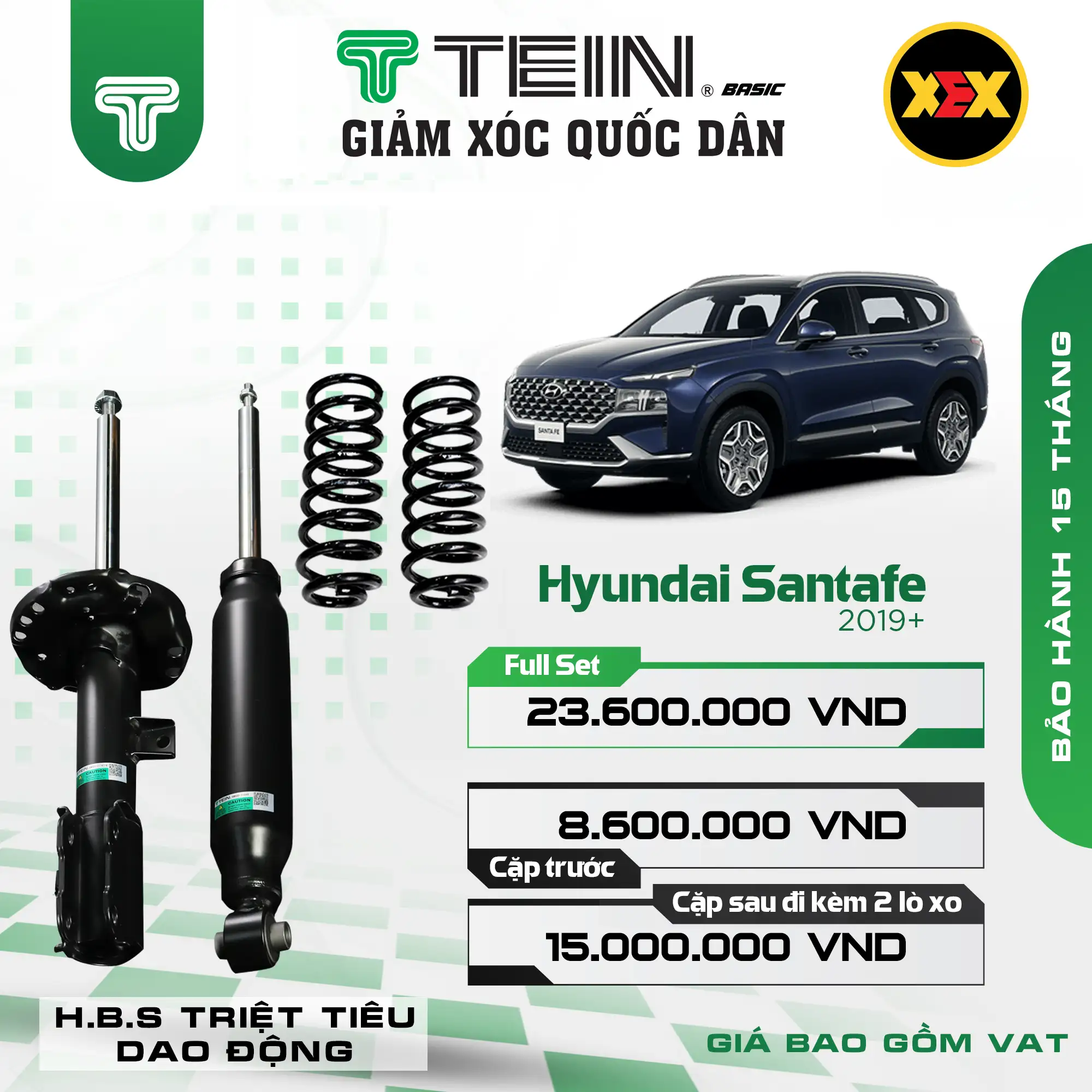 Phuộc Sau Huyndai Santafe (2019+)- TEIN Basic Giảm Xóc Quốc Dân