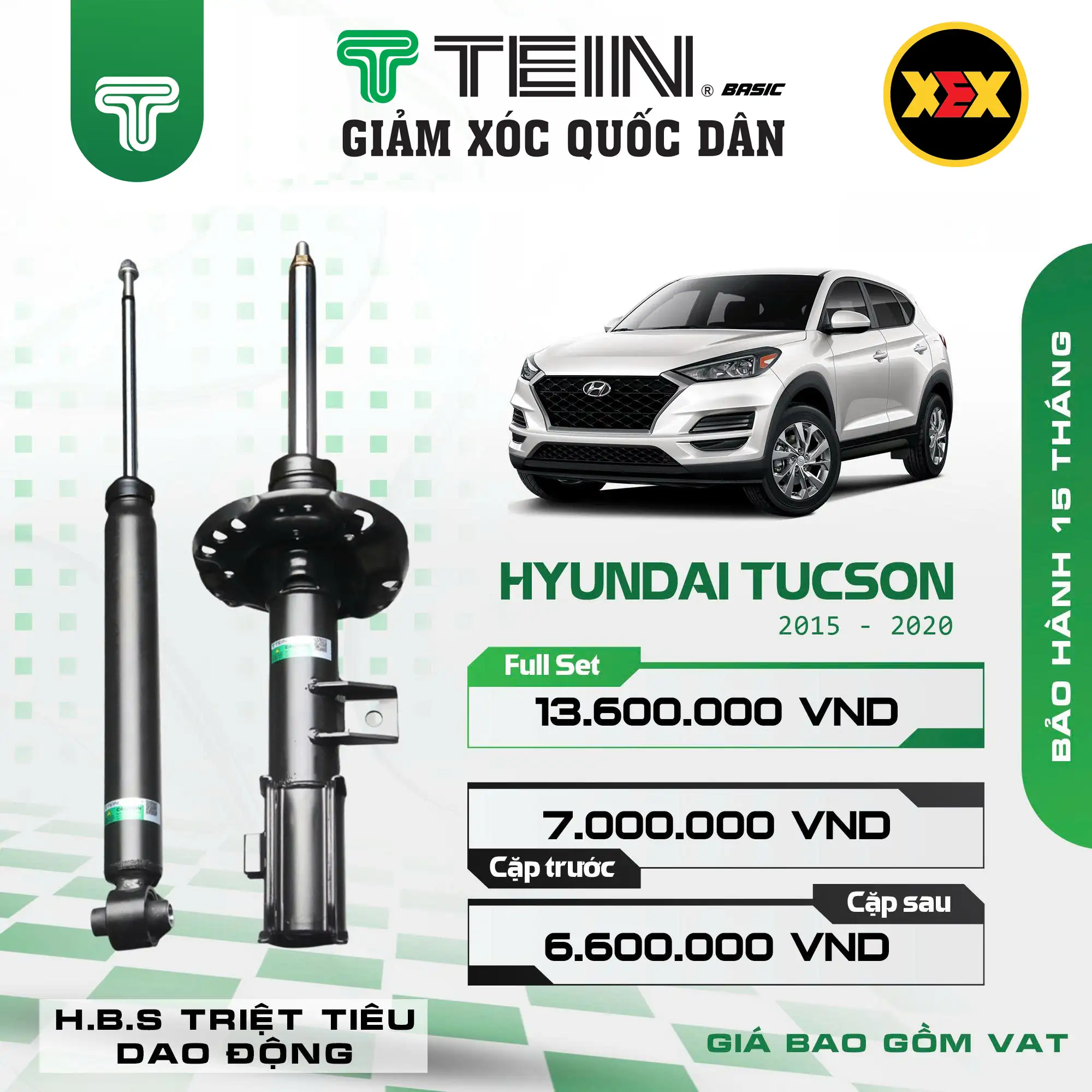 GIẢM XÓC HYUNDAI TUCSON (2015-2020) TEIN BASIC