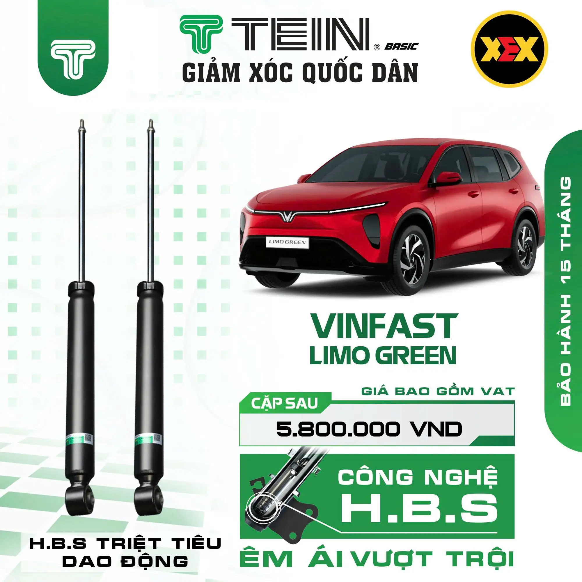 GIẢM XÓC VINFAST LIMO GREEN – TEIN BASIC