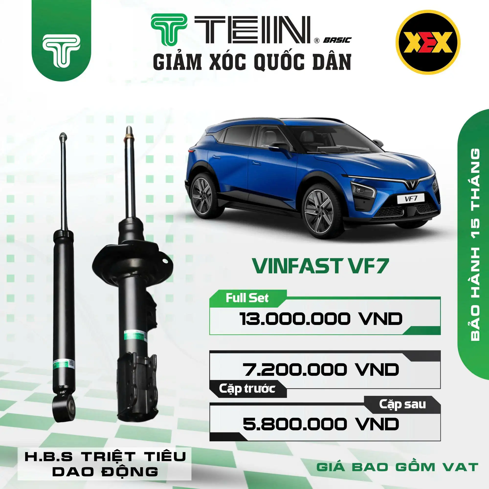 GIẢM XÓC VINFAST VF7 – TEIN BASIC