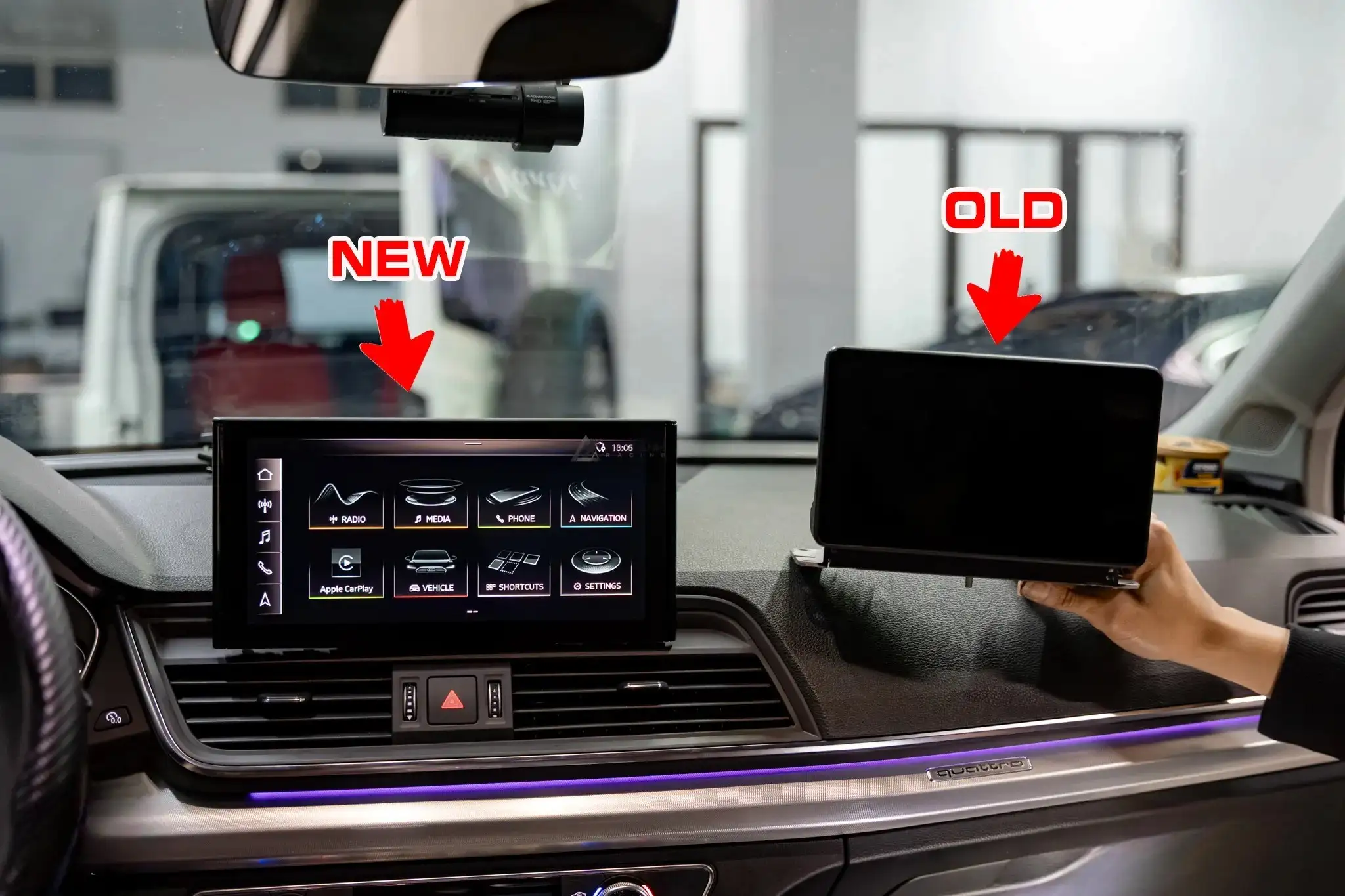 Nâng cấp xe Audi Q5, Lắp Màn Hình Giải Trí 10.1 Inch