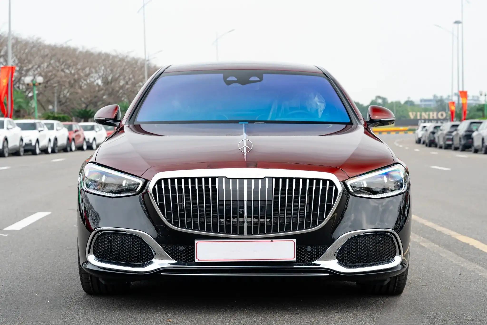 Nâng cấp xe Mercedes S450 Maybach, Dán Nửa Trên Black Rose, Lên Phong Cách S680