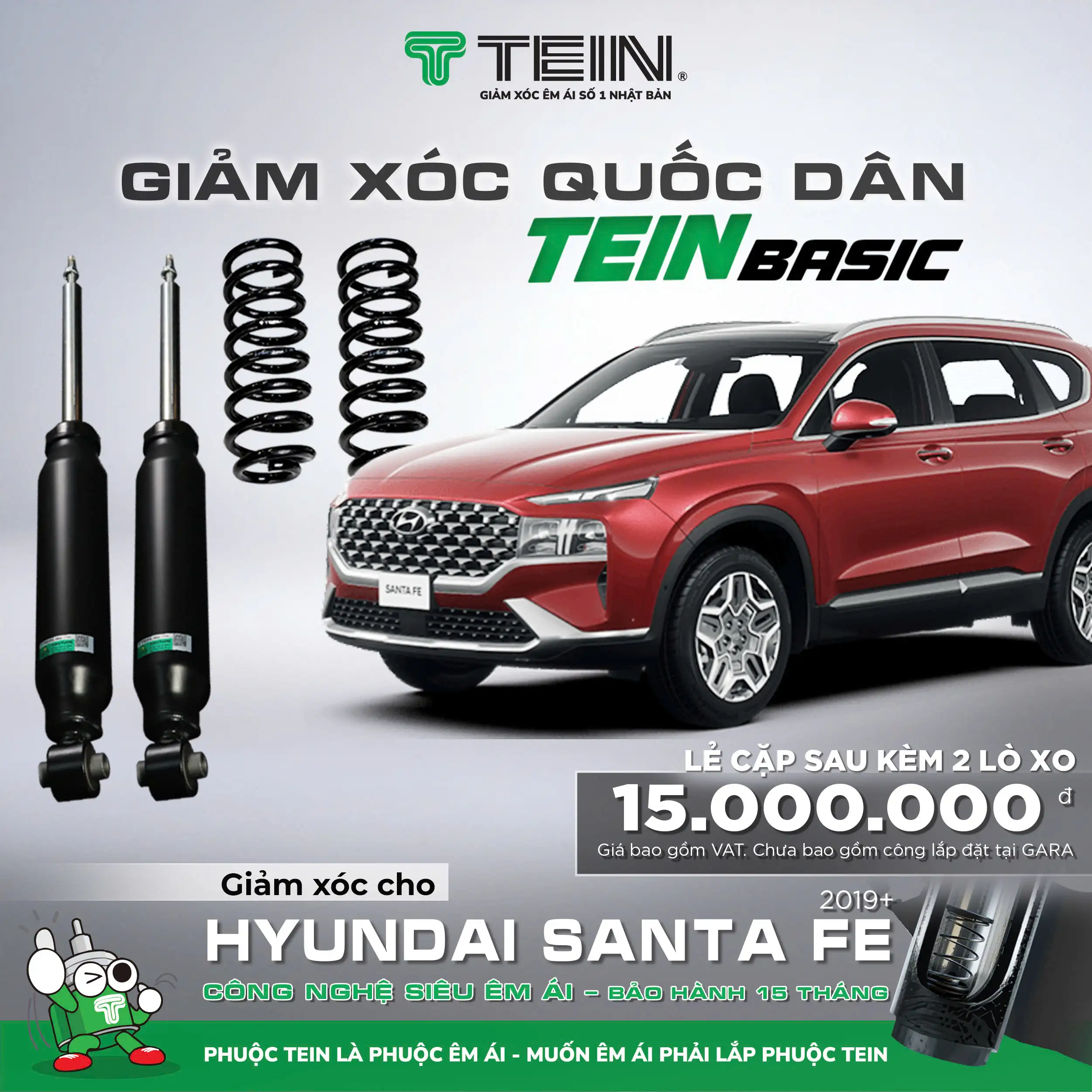 Phuộc Sau Huyndai Santafe (2019+)- TEIN Basic Giảm Xóc Quốc Dân