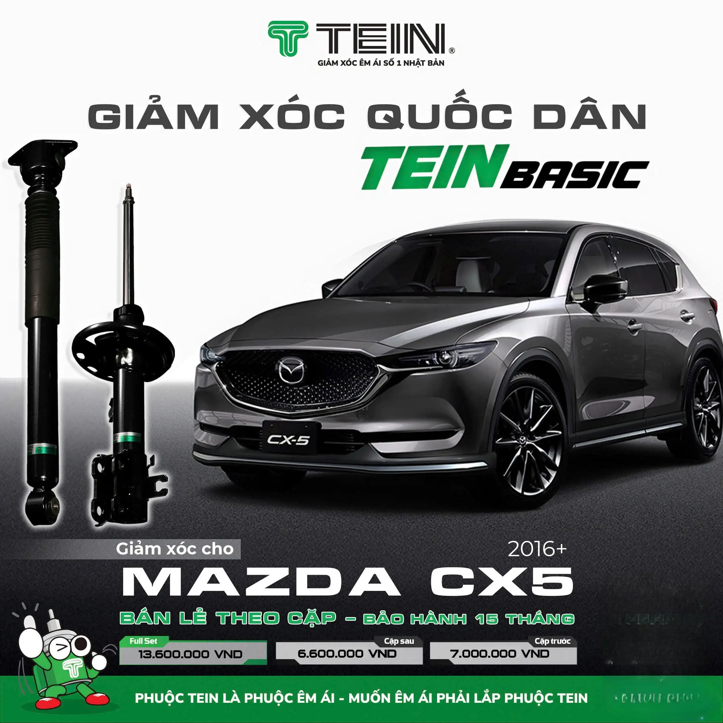 GIẢM XÓC CHO XE MAZDA CX-5 (2016+) TEIN BASIC