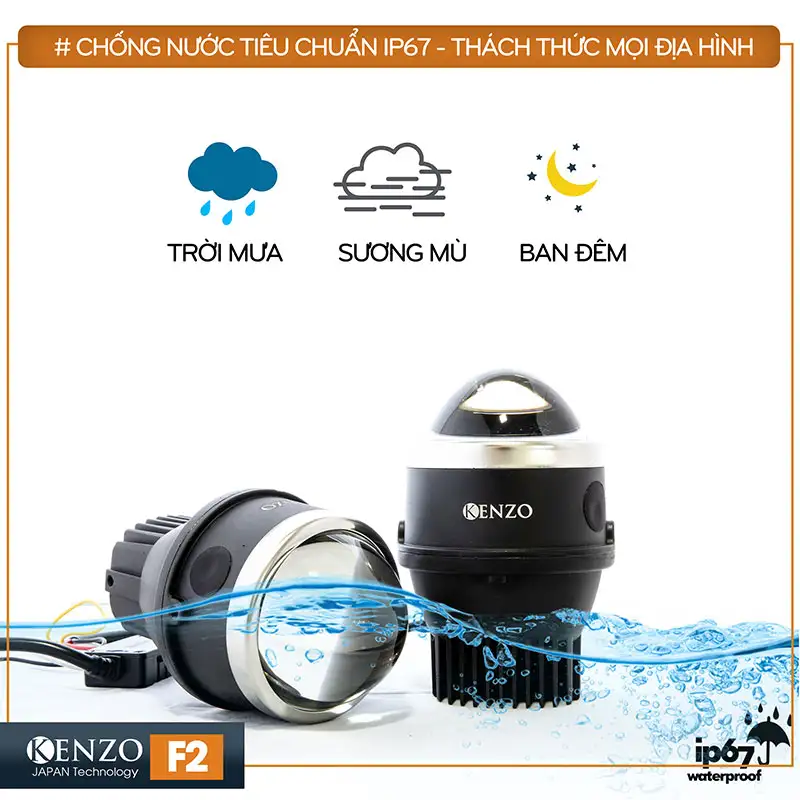 Bi LED Gầm Kenzo F2 – Bi Gầm Quốc Dân Bám Đường Tối Ưu