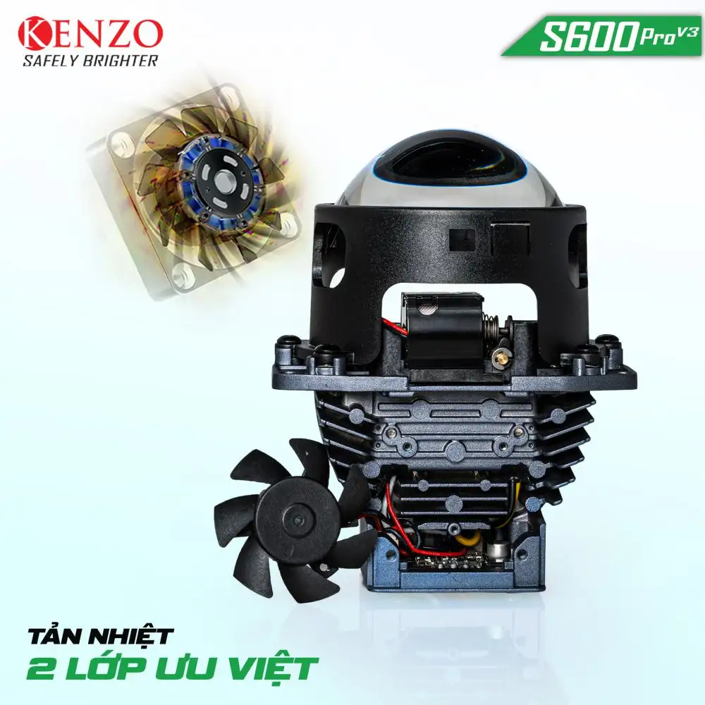 Bi LED Kenzo S600 Pro V3 – Bi LED Hiệu Suất Cao Thế Hệ Mới