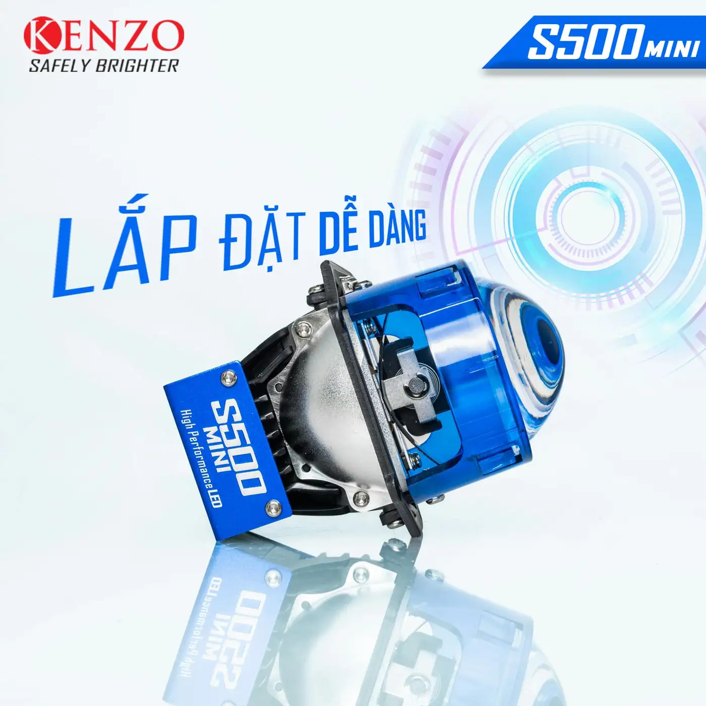 Bi LED Kenzo S500 Mini – Bi LED Mini Projector Nhỏ Gọn Hiệu Suất Cao