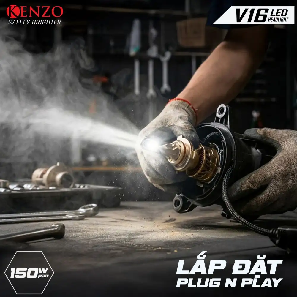 Đèn LED Kenzo V16 – Đèn LED Thế Hệ Mới Công Suất Cao