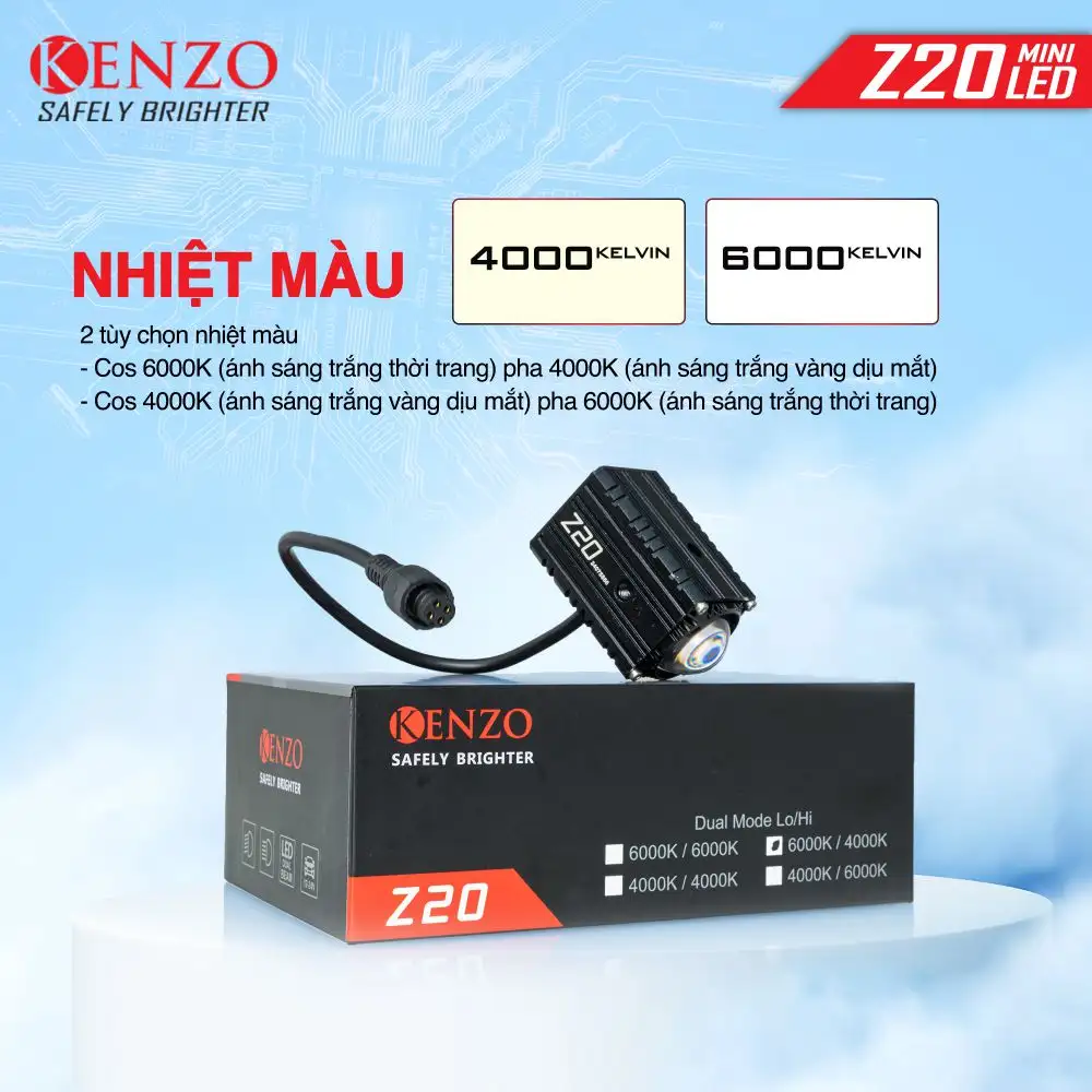 Bi LED Mini Kenzo Z20 – Bi LED Mini Siêu Nhỏ Gọn Ánh Sáng Mạnh Mẽ