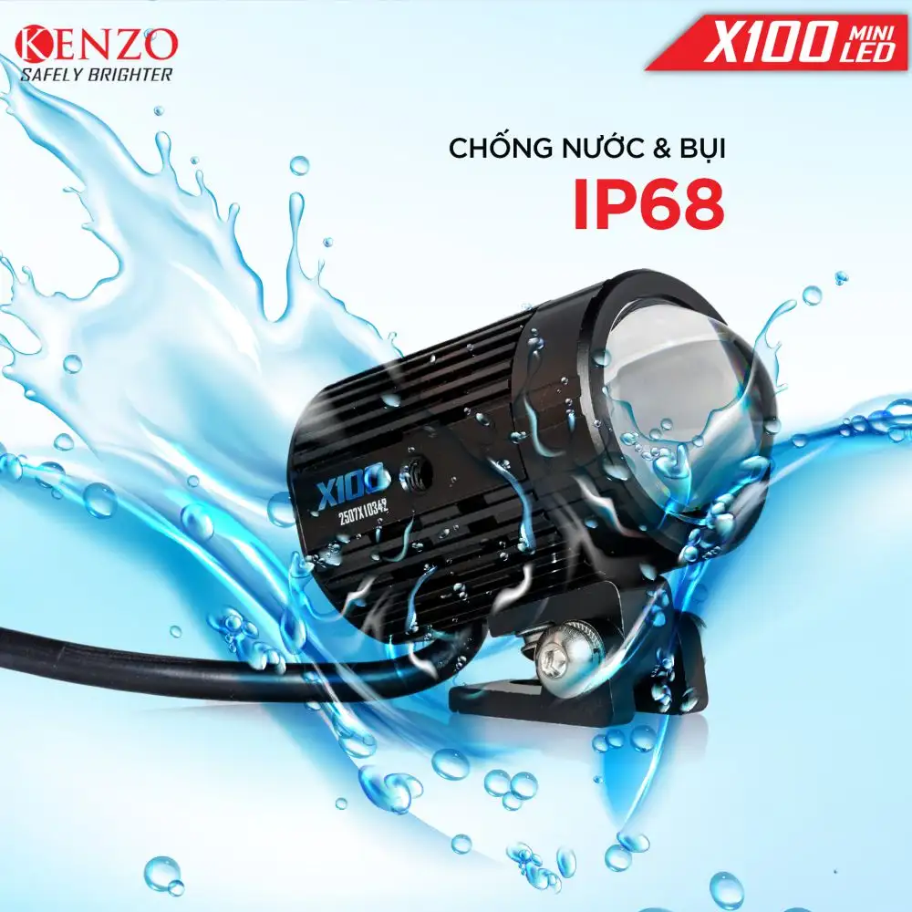 Đèn Trợ Sáng Kenzo X100 – Đèn Trợ Sáng Mini Thế Hệ Mới