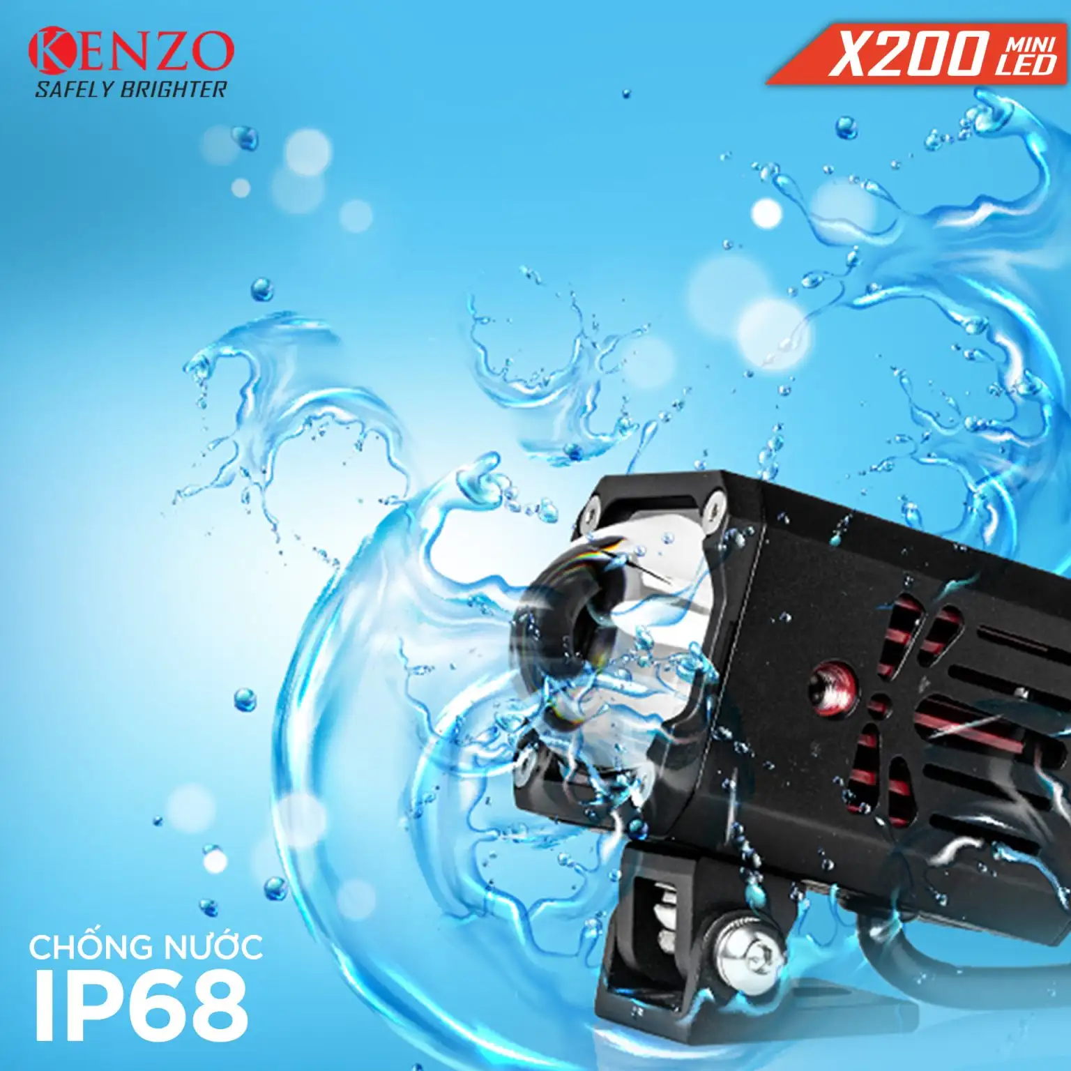 Đèn Trợ Sáng Kenzo X200 – Đèn Trợ Sáng Mini Công Suất Cao