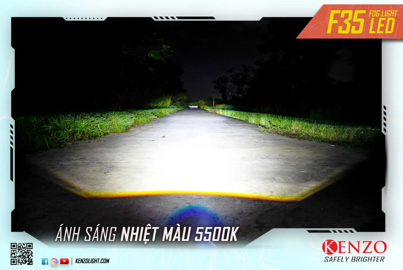 Bi LED Gầm Kenzo F35 – Bi Gầm Hiệu Suất Cao Bám Đường Vượt Trội