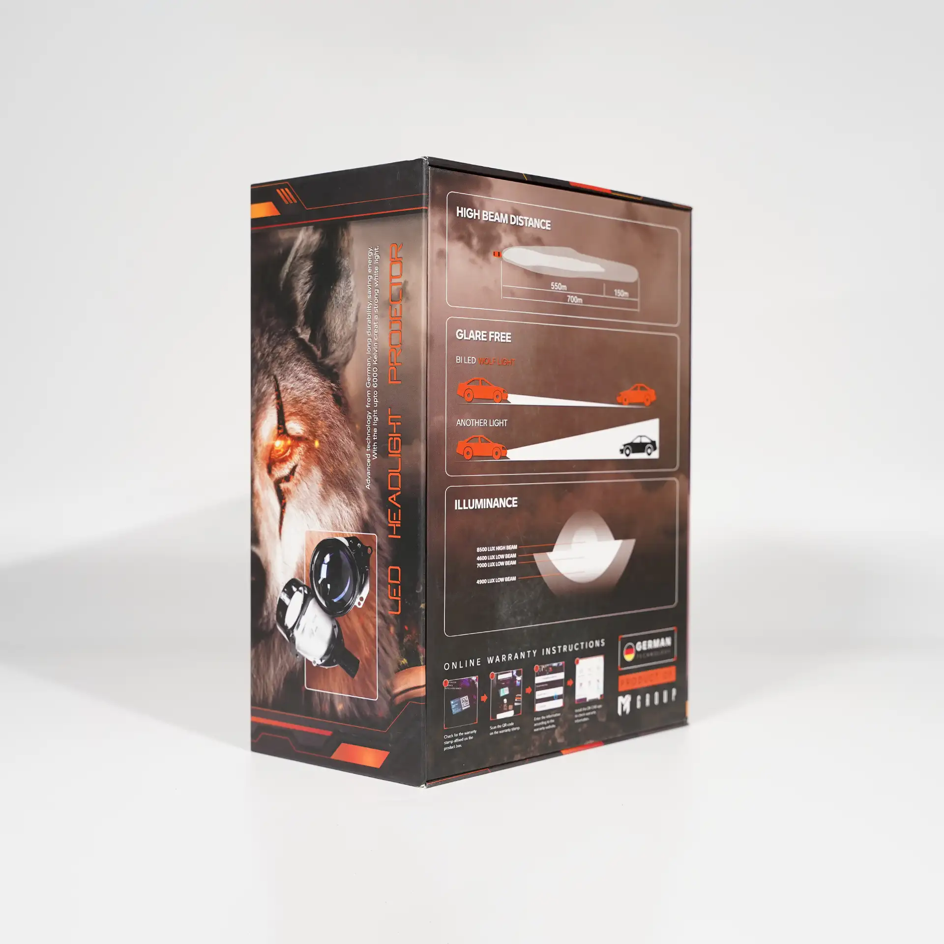 Đèn LED Projector AOZOOM Wolf Light – Bi LED Chân Xoáy Nhỏ Gọn, Ánh Sáng Mạnh Mẽ