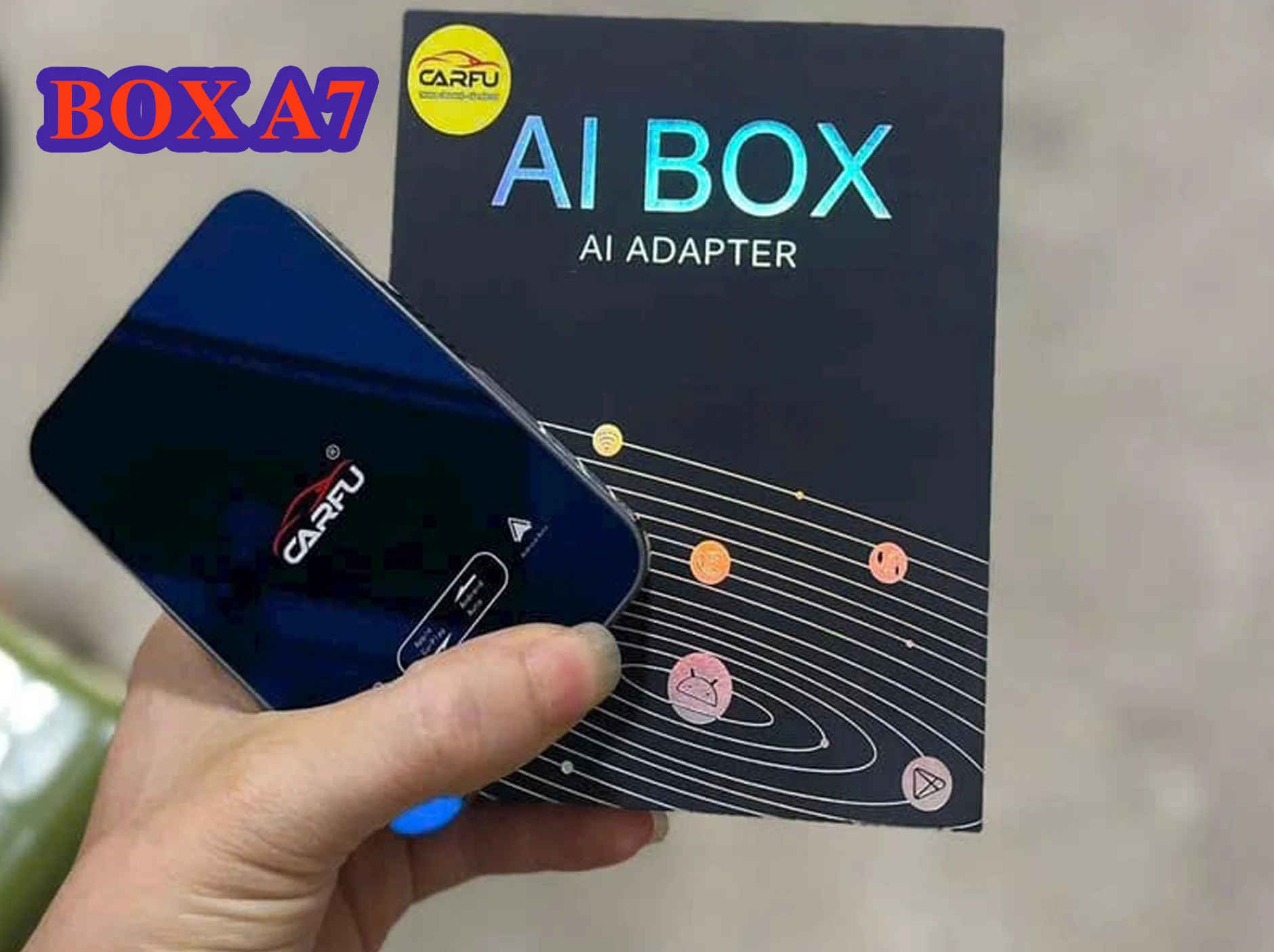 Màn hình Android Box A7 (4-64Gb) cho xe điện, xe xăng