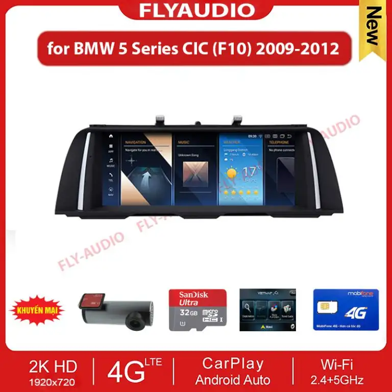 MÀN HÌNH FLY-AUDIO BMW 5 SERIES CIC (F10) 2009-2012