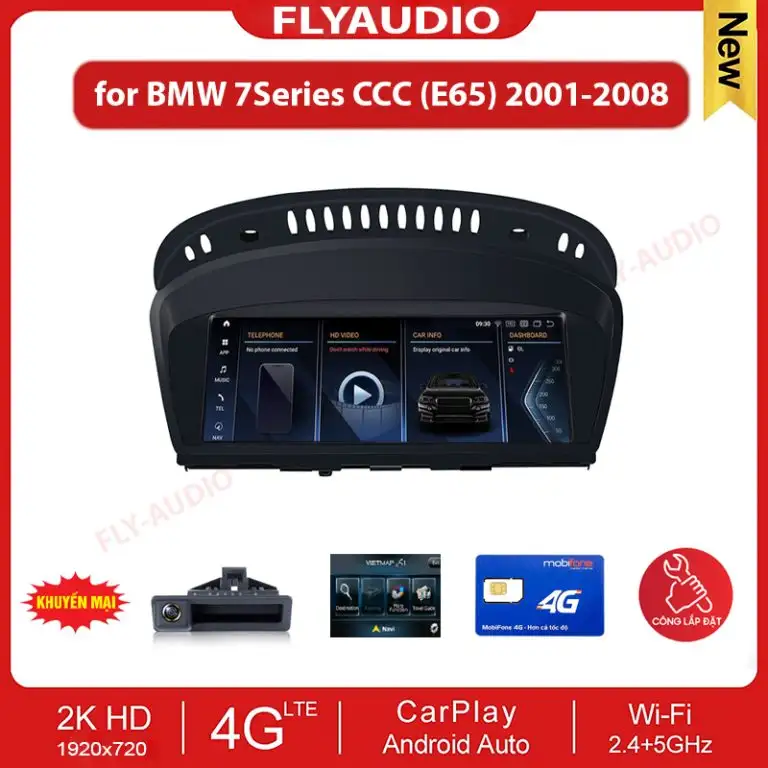 MÀN HÌNH FLY-AUDIO BMW 7 SERIES (E65) 2001-2008