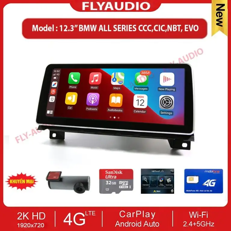 MÀN HÌNH FLY-AUDIO 12.3INCH BMW ALL SERIES CCC,CIC,NBT,EVO