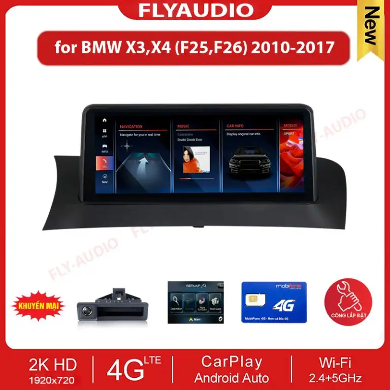 MÀN HÌNH FLY-AUDIO BMW X3 (F25) CIC 2009-2012