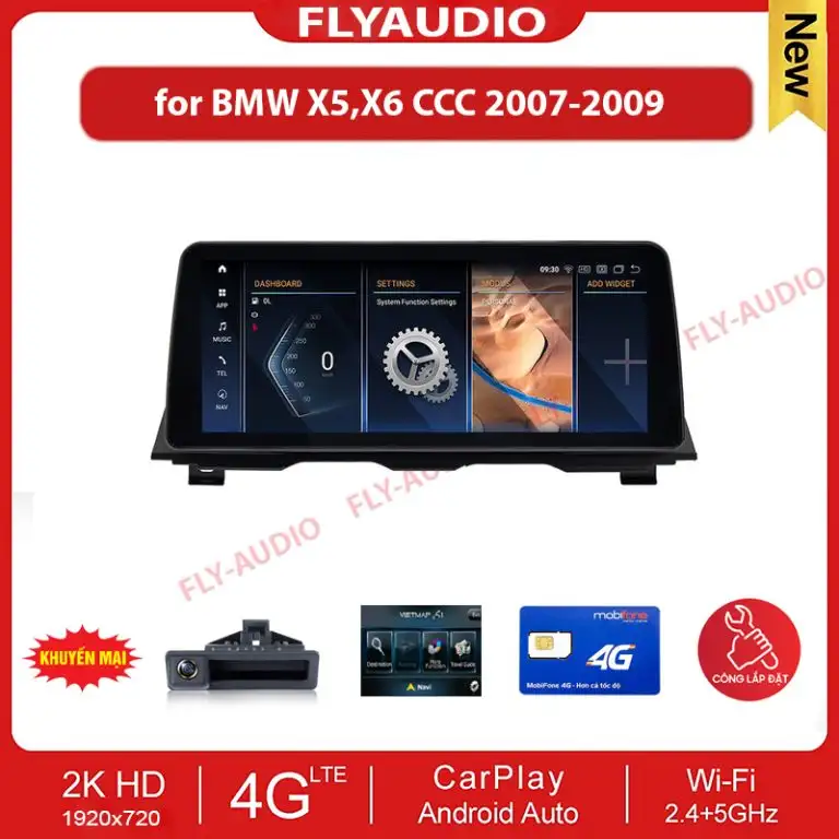 MÀN HÌNH FLY-AUDIO BMW X5,X6 CCC 2007-2009