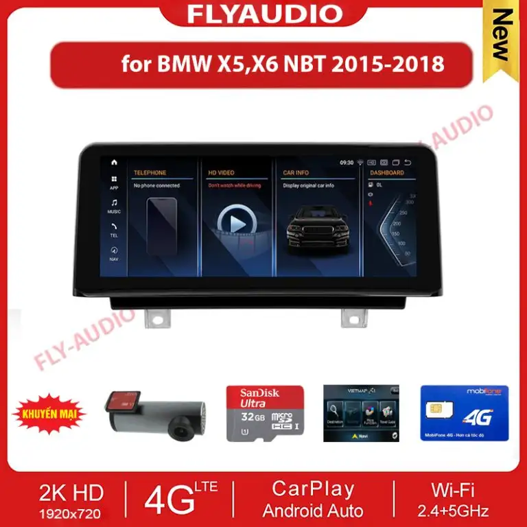 MÀN HÌNH FLY-AUDIO BMW X5,X6 NBT 2015-2018