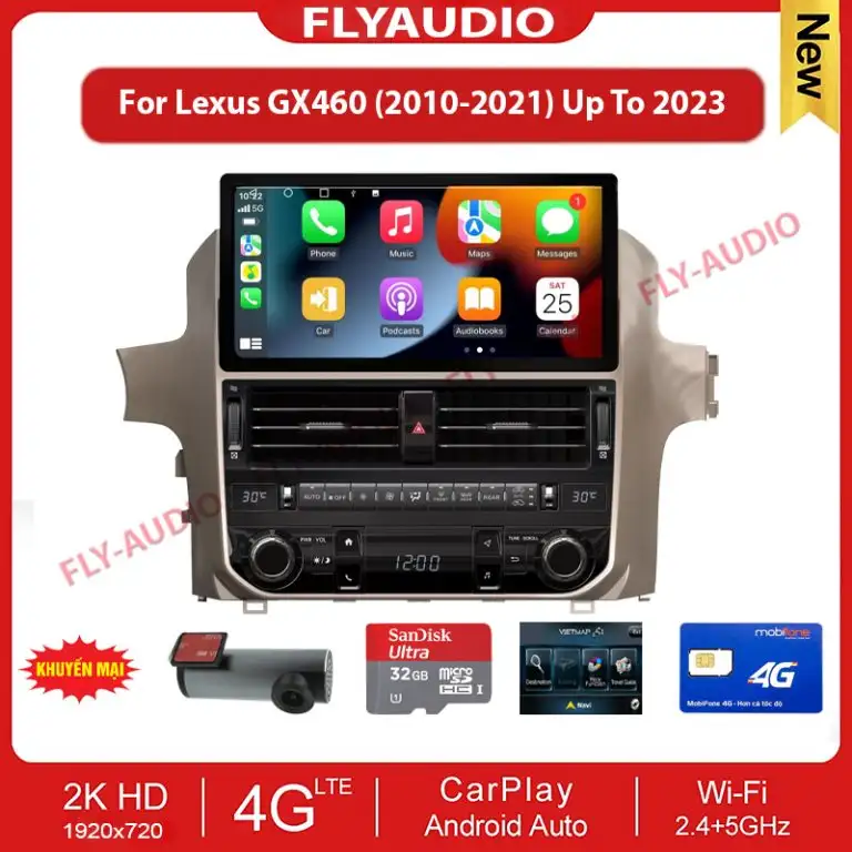 MÀN HÌNH FLY-AUDIO LEXUS GX460 (2010-2021) NÂNG CẤP 2023