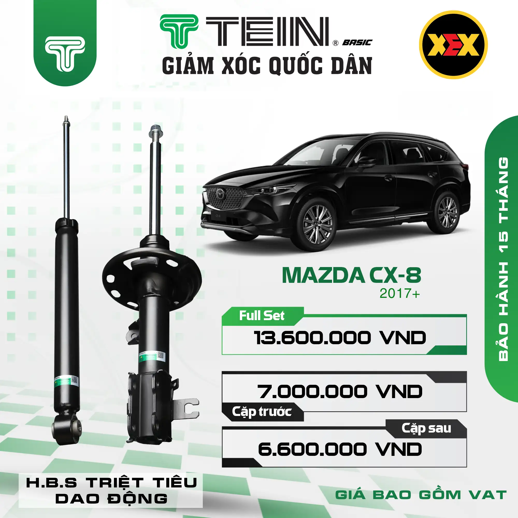 GIẢM XÓC CHO XE MAZDA CX-8 (2018+) TEIN BASIC