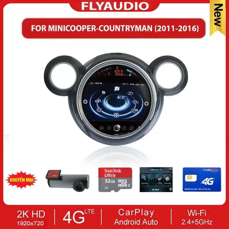 Màn Hình Fly Audio Mini Cooper Countryman 2011-2016 – Nâng Cấp Giải Trí Cao Cấp Cho MINI