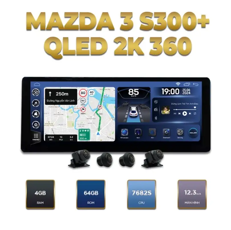 Màn Hình Android Mazda 3 2020-2022 S300+ PRO QLED 2K