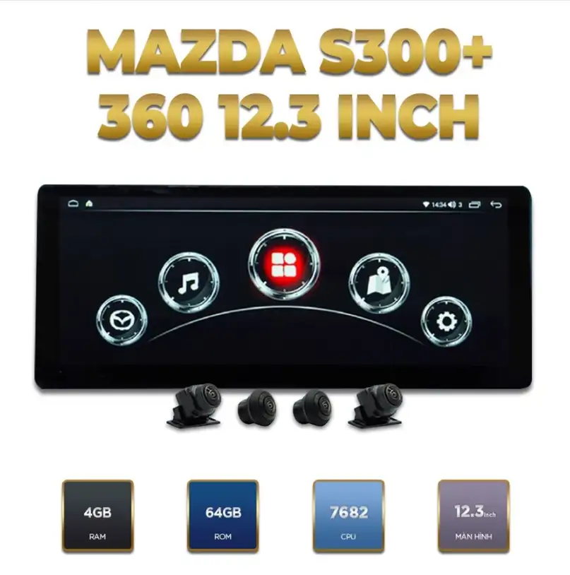 Màn Hình Android Mazda S300+ Pro 12.3 Inch