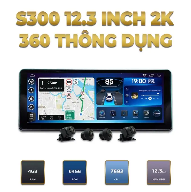 Màn Hình Android S300+ Pro 2K 12.3 Inch Thông Dụng