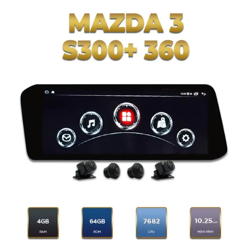 Màn Hình Android S300+ Pro 360 Mazda 3 2020-2022