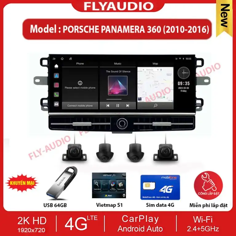 MÀN HÌNH FLYAUDIO 360 PORSCHE PANAMERA