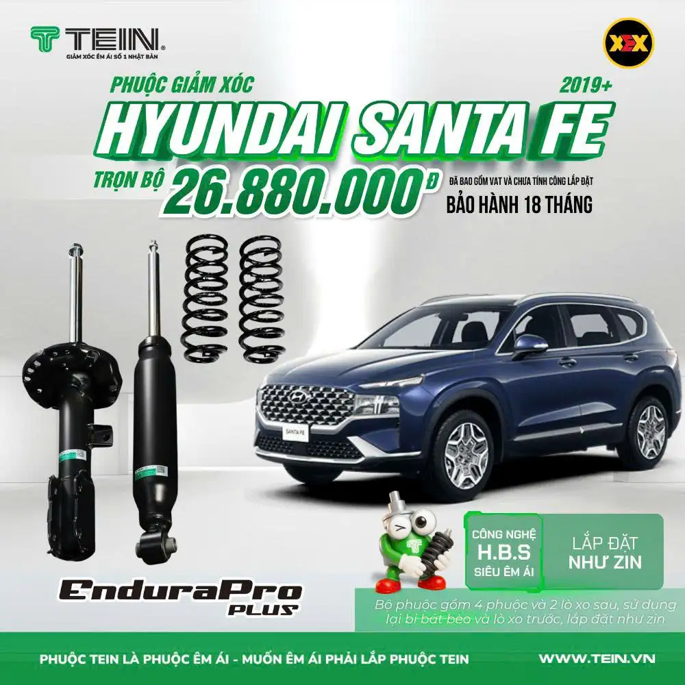 GIẢM XÓC CHO XE HYUNDAI SANTAFE ( 2019+) TEIN ENDURAPRO PLUS – PHUỘC NHÚN SỐ 1 NHẬT BẢN
